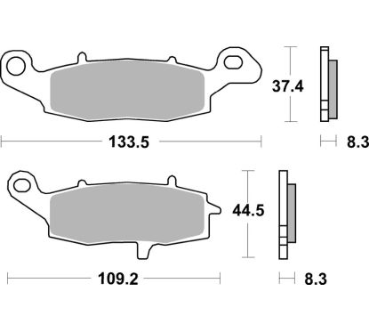 Plaquettes de frein BREMBO route métal fritté - 07KA19LA