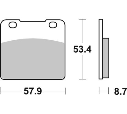 Plaquettes de frein BREMBO route métal fritté - 07SU06SA