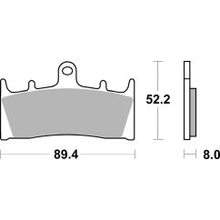 Plaquettes de frein BREMBO route carbone céramique - 07SU1907