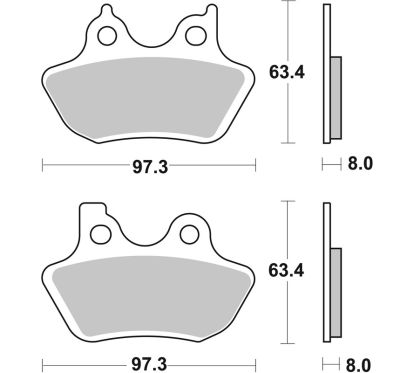 Plaquettes de frein BREMBO carbone céramique - 07HD16CC