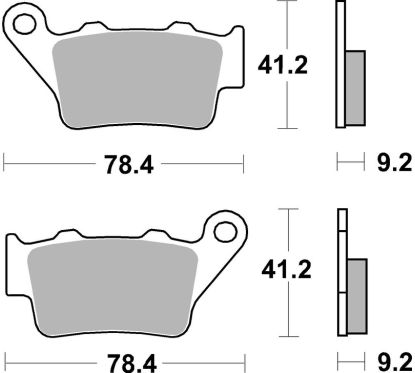 Plaquettes de frein BREMBO Off-Road TT carbone céramique - 07BB02TT