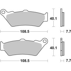 Plaquettes de frein BREMBO route carbone céramique - 07BB0306