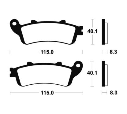 Plaquettes de frein TECNIUM Performance métal fritté - MF235