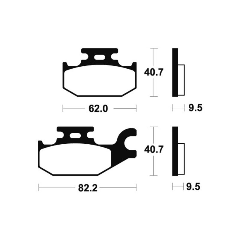 Plaquettes de frein TECNIUM MX/Quad métal fritté - MO254 Plaquettes de frein TECNIUM MX/Quad métal fritté - MO254
