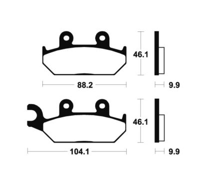 Plaquettes de frein TECNIUM Performance métal fritté - MF150
