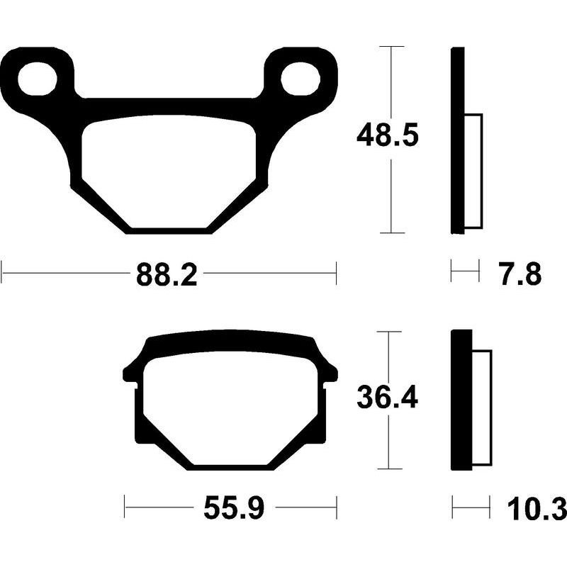 Plaquettes de frein TECNIUM Scooter organique - ME85 Plaquettes de frein TECNIUM Scooter organique - ME85