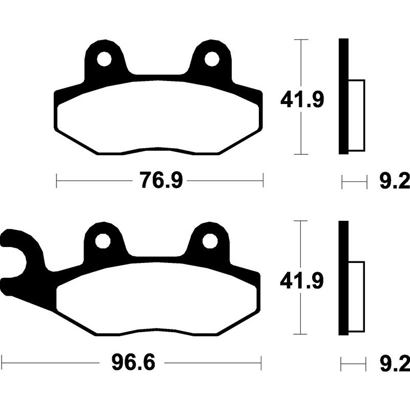 Plaquettes de frein TECNIUM Scooter organique - ME213 Plaquettes de frein TECNIUM Scooter organique - ME213