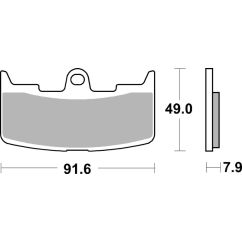 Plaquettes de frein BREMBO route métal fritté - 07GR68SA
