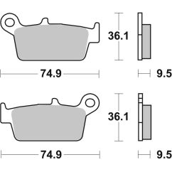 Plaquettes de frein BREMBO Off-Road métal fritté - 07HO26SD