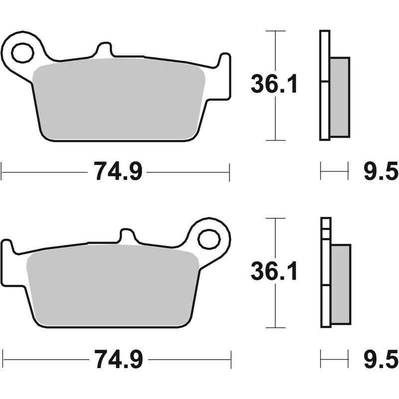 Plaquettes de frein BREMBO Off-Road métal fritté - 07HO26SD