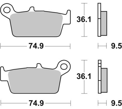 Plaquettes de frein BREMBO Off-Road métal fritté - 07HO26SX