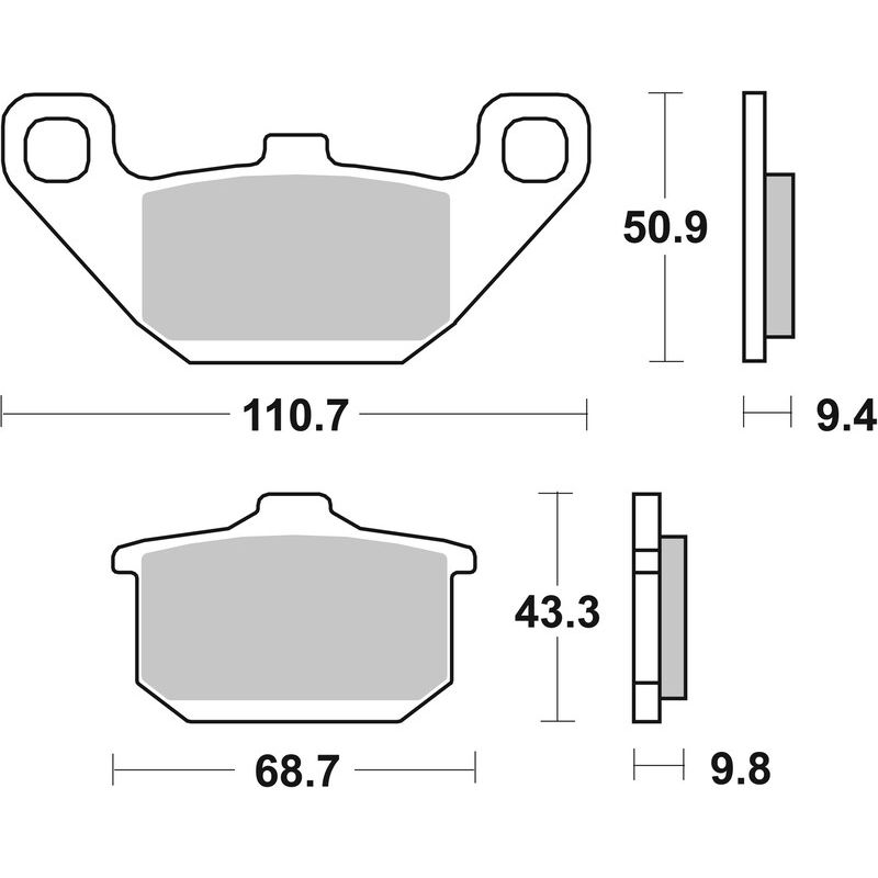Plaquettes de frein BREMBO route métal fritté - 07KA08SA