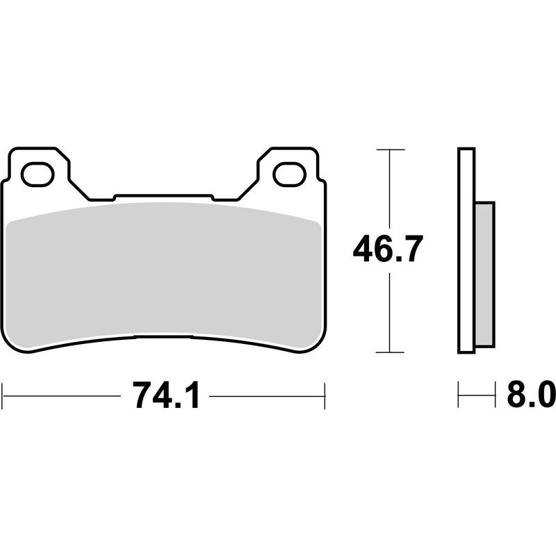 Plaquettes de frein BREMBO route métal fritté - 07HO50SA Plaquettes de frein BREMBO route métal fritté - 07HO50SA