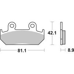 Plaquettes de frein BREMBO route métal fritté - 07HO21SA