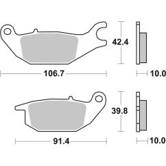 Plaquettes de frein BREMBO route carbone céramique - 07HO4905