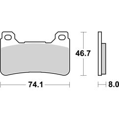 Plaquettes de frein BREMBO route métal fritté - 07HO50LA