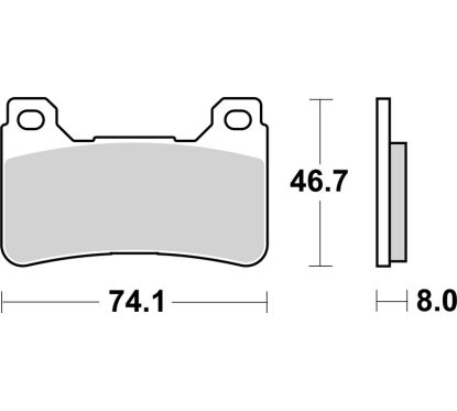 Plaquettes de frein BREMBO route métal fritté - 07HO50LA