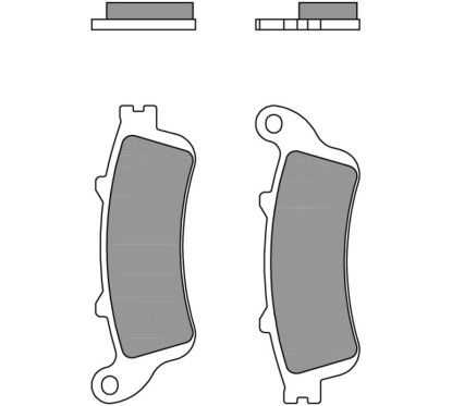 Plaquettes de frein BREMBO route métal fritté - 07HO52SP