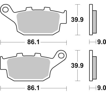 Plaquettes de frein BREMBO route carbone céramique - 07HO53CC