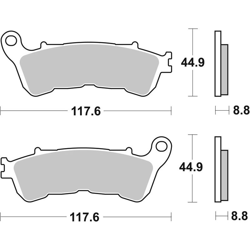 Plaquettes de frein BREMBO route métal fritté - 07HO57LA
