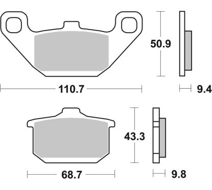 Plaquettes de frein BREMBO route carbone céramique - 07KA0808