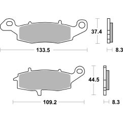 Plaquettes de frein BREMBO route métal fritté - 07KA18SA
