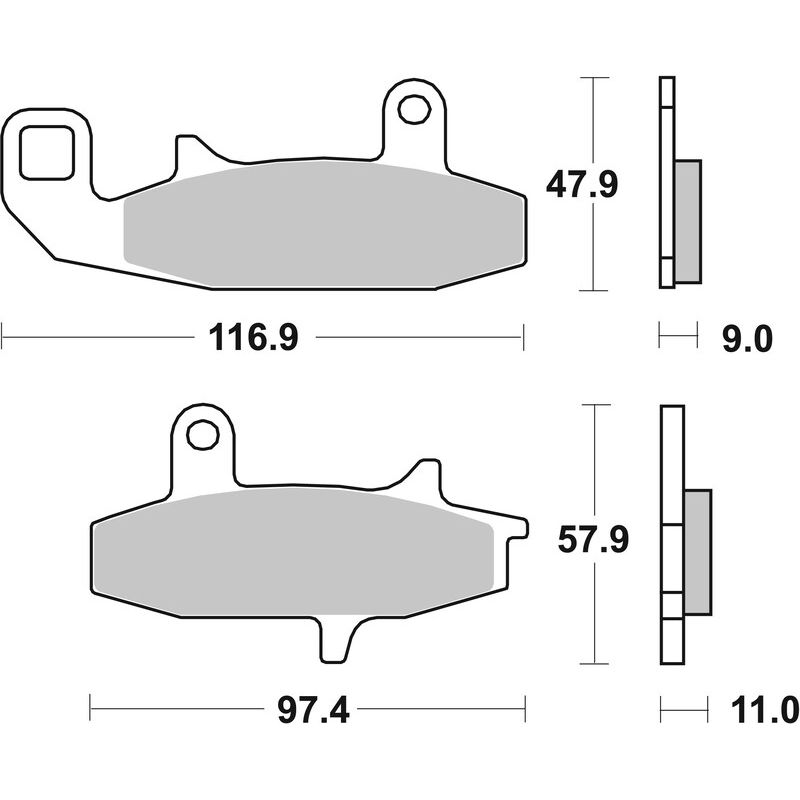 Plaquettes de frein BREMBO route carbone céramique - 07SU1509 Plaquettes de frein BREMBO route carbone céramique - 07SU1509