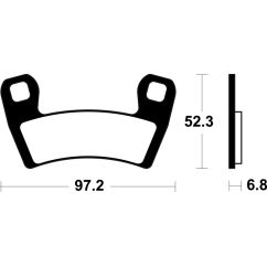 Plaquettes de frein TECNIUM MX/Quad métal fritté - MO4470