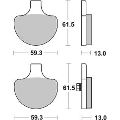 Plaquettes de frein BREMBO route carbone céramique - 07HD0614