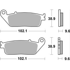 Plaquettes de frein BREMBO route carbone céramique - 07HO4108