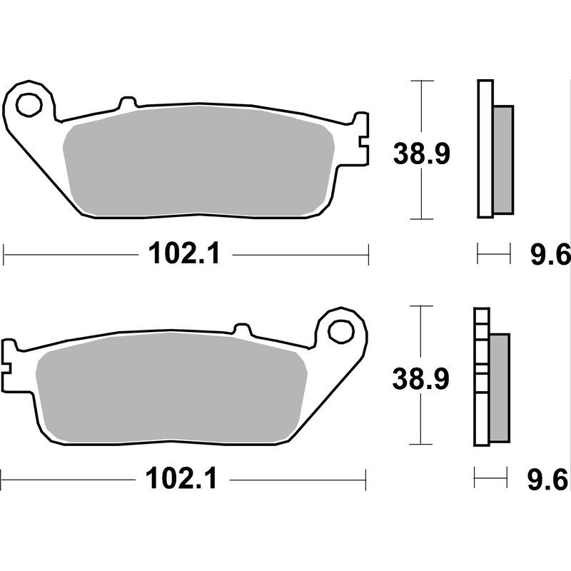 Plaquettes de frein BREMBO route métal fritté - 07HO41SA