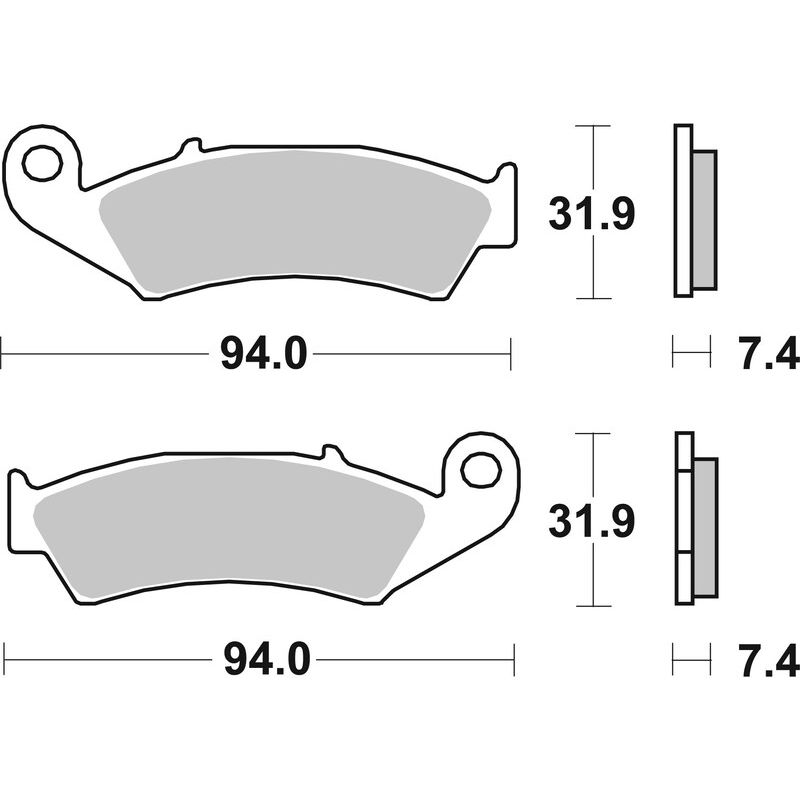 Plaquettes de frein BREMBO Off-Road métal fritté - 07HO25SD Plaquettes de frein BREMBO Off-Road métal fritté - 07HO25SD