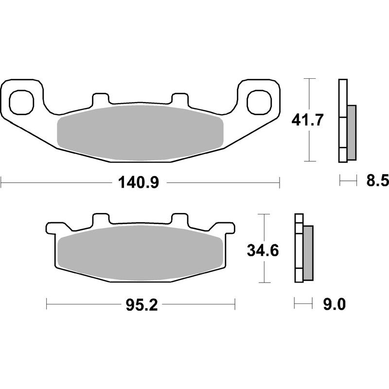 Plaquettes de frein BREMBO route métal fritté - 07KA09SA Plaquettes de frein BREMBO route métal fritté - 07KA09SA