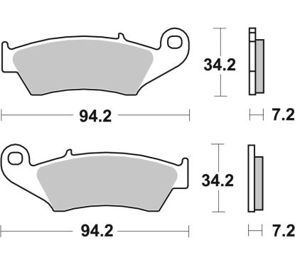 Plaquettes de frein BREMBO Off-Road métal fritté - 07KA17SD