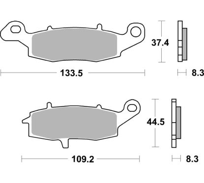 Plaquettes de frein BREMBO route carbone céramique - 07KA1807