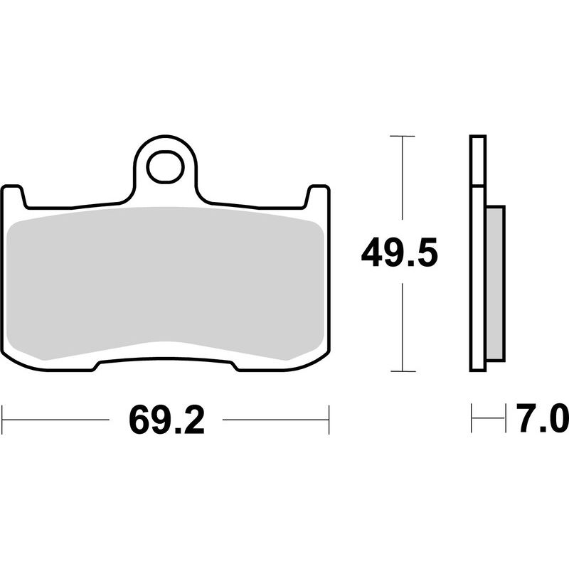 Plaquettes de frein BREMBO route métal fritté - 07KA23SA Plaquettes de frein BREMBO route métal fritté - 07KA23SA