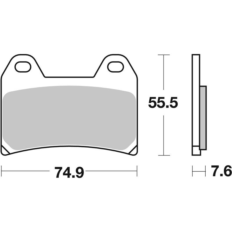 Plaquettes de frein BREMBO route métal fritté - 07HO47SA Plaquettes de frein BREMBO route métal fritté - 07HO47SA
