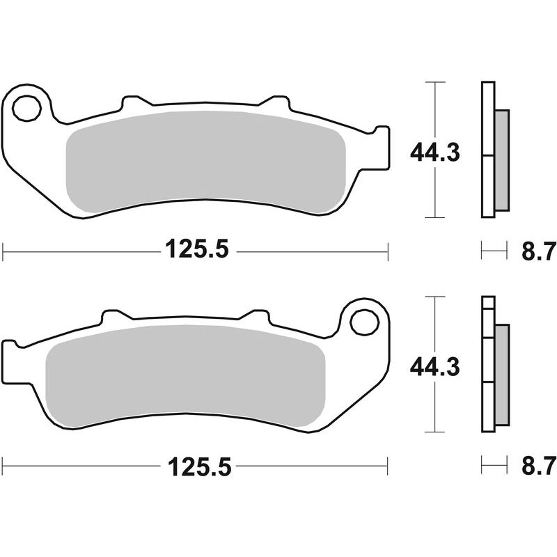 Plaquettes de frein BREMBO route métal fritté - 07HO39SP Plaquettes de frein BREMBO route métal fritté - 07HO39SP