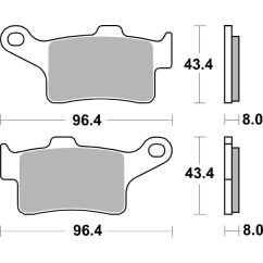 Plaquettes de frein BREMBO route métal fritté - ​07GR88SA