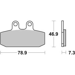 Plaquettes de frein BREMBO Scooter métal fritté - 07006XS