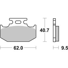 Plaquettes de frein BREMBO Off-Road métal fritté - 07SU18SD