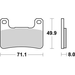 Plaquettes de frein BREMBO route métal fritté - 07SU27LA