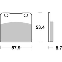 Plaquettes de frein BREMBO route métal fritté - 07SU06SP