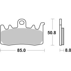 Plaquettes de frein BREMBO route métal fritté - 07BB38LA