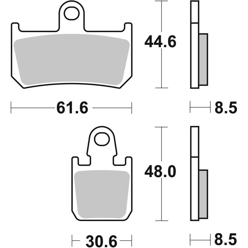 Plaquettes de frein BREMBO type 07YA46 SR métal fritté - sport