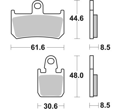 Plaquettes de frein BREMBO type 07YA46 SR métal fritté - sport