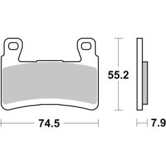 Plaquettes de frein BREMBO route/sport métal fritté - 07KA29SR