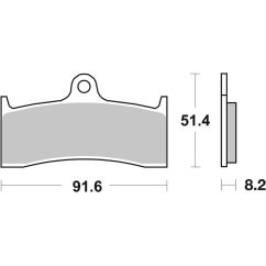 Plaquettes de frein BREMBO route/sport métal fritté - 07KA20SR