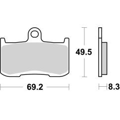 Plaquettes de frein BREMBO route/sport métal fritté - 07KA23SR