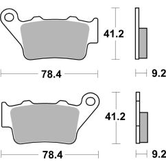 Plaquettes de frein BREMBO métal fritté - 07BB02SP
